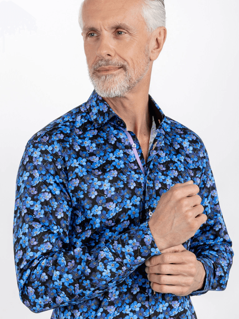 THE FORGET ME NOT GARDEN PRINT SHIRT