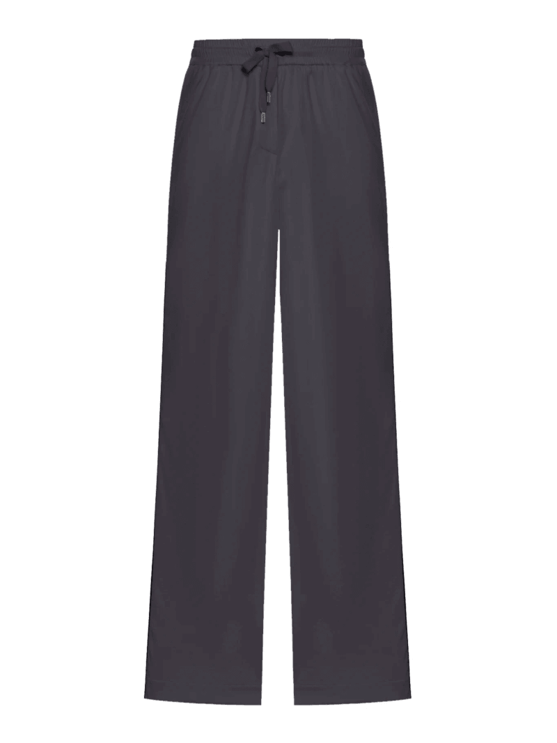 WIDE LEG TROUSERS WITH DRAWSTRING - Brunello Cucinelli - Woman