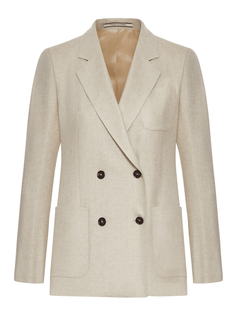 DONNA PARIGI DOUBLE-BREASTED SILK JACKET - Tagliatore - Woman