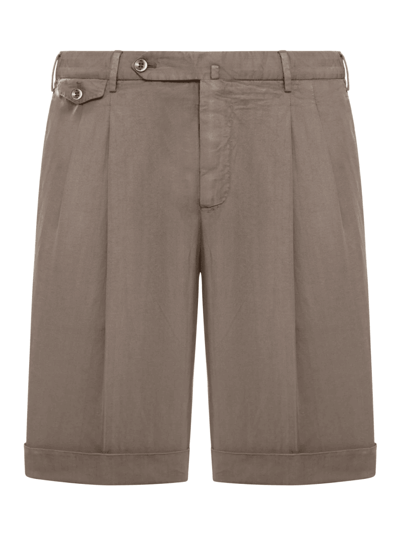LINEN BLEND BERMUDA SHORTS - Pt Torino - Man
