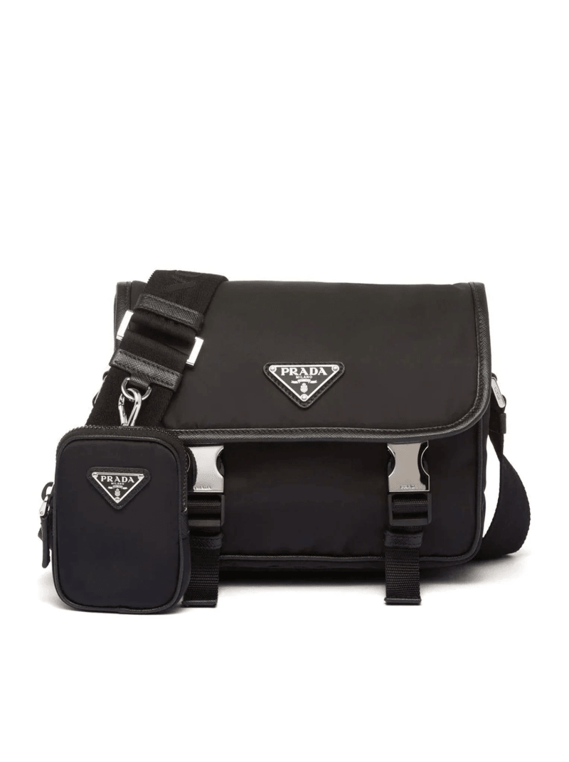 RE-NYLON AND SAFFIANO SHOULDER BAG - Prada - Man