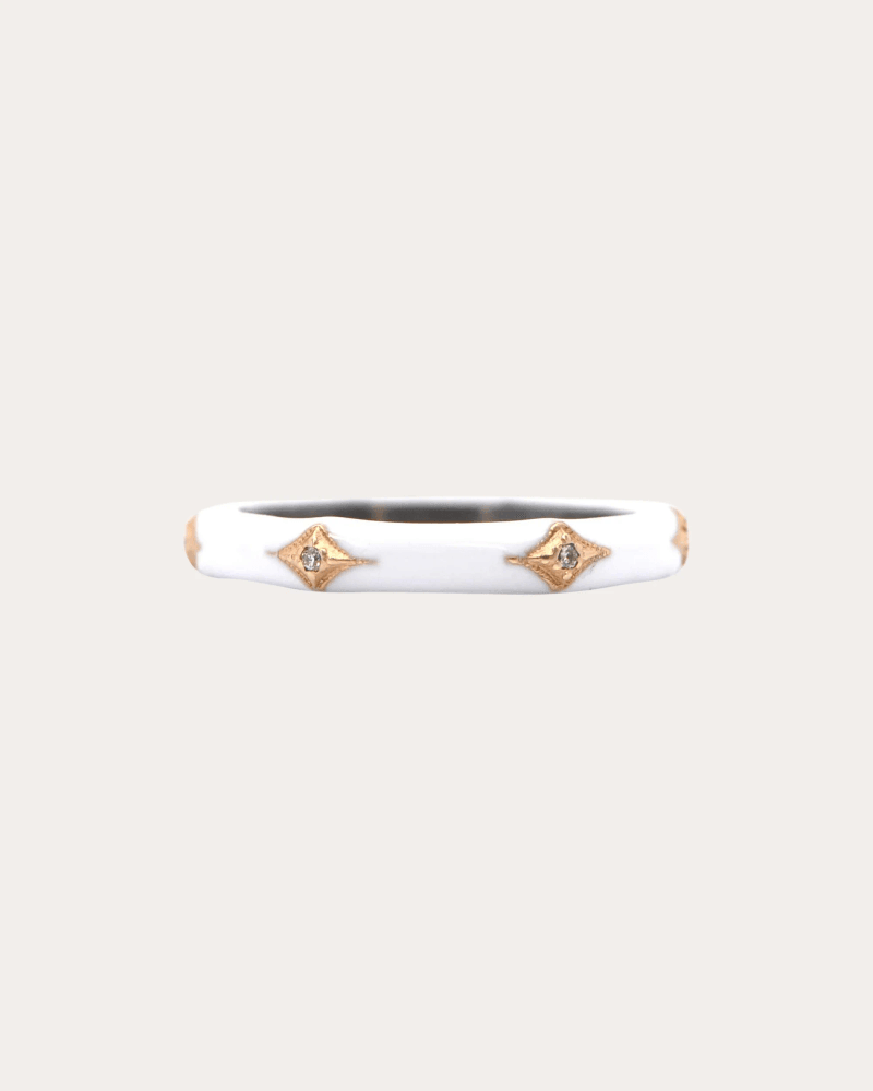 Armenta Women's Diamond & 18k Gold Crivelli Stackable Ring in White
