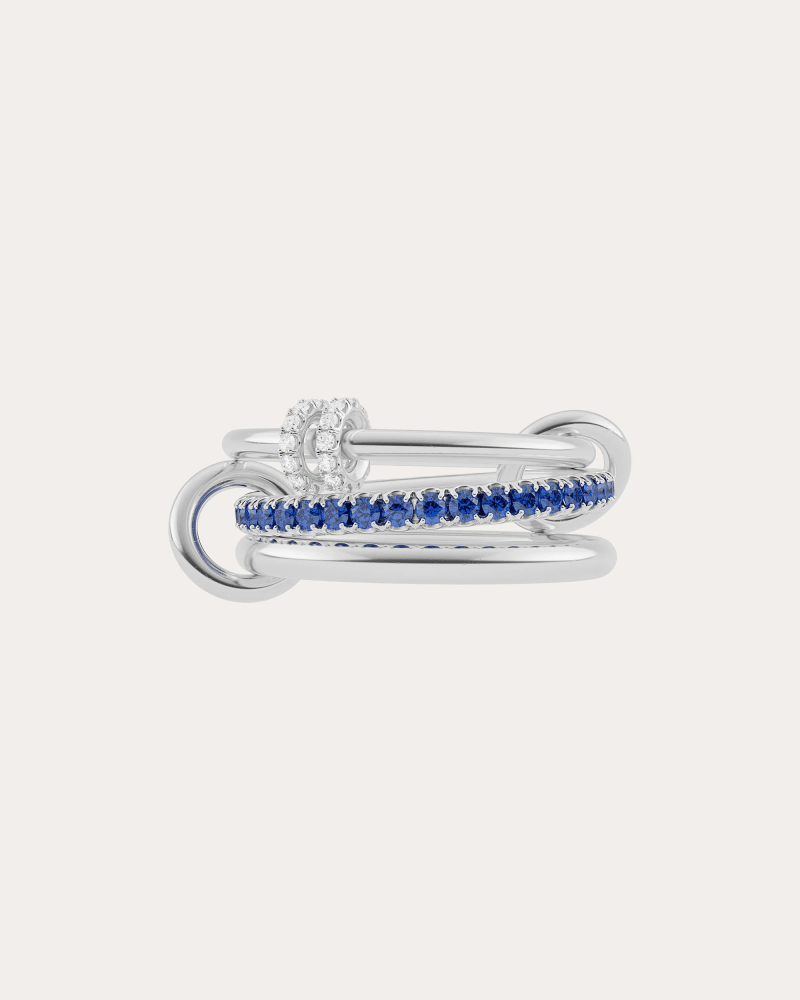 Spinelli Kilcollin Women's Diamond & Sapphire Raneth Bleu Ring in Sterling Silver