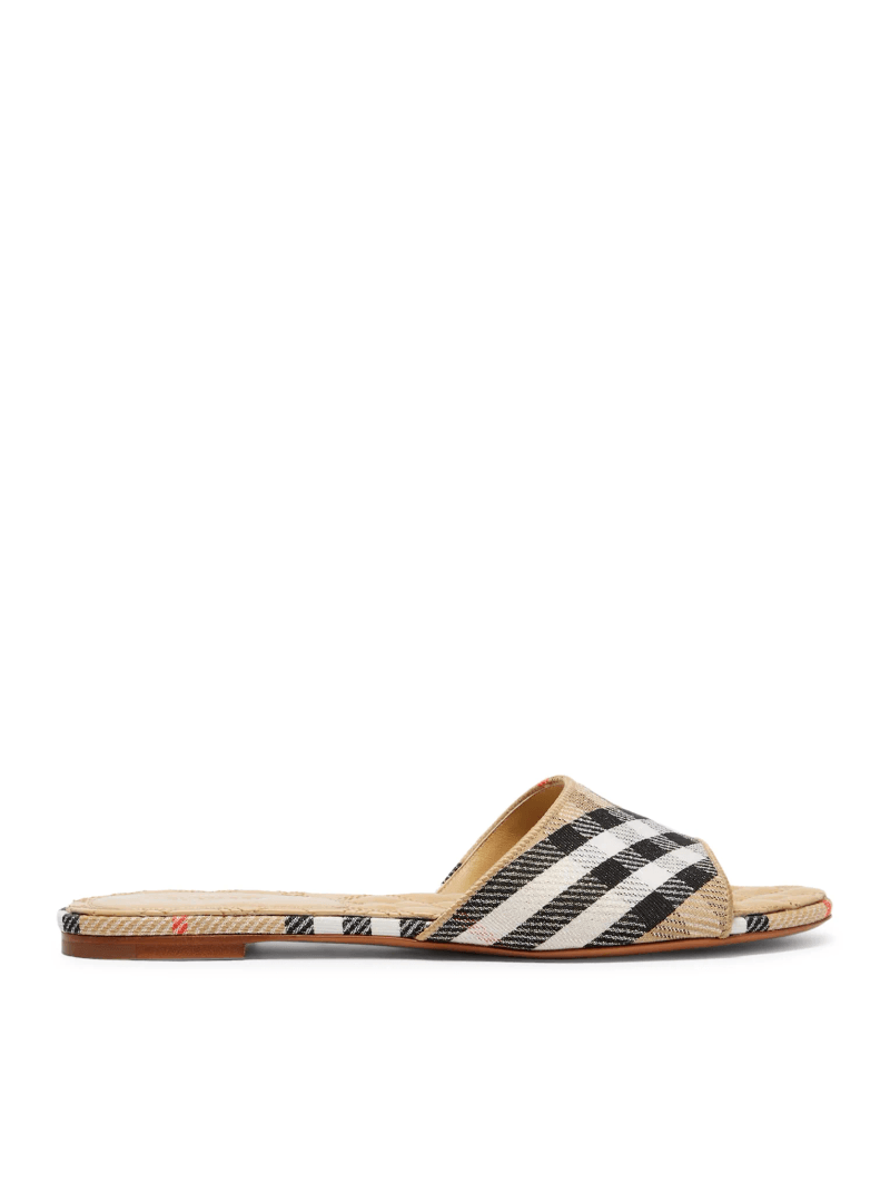 SLOANE CHECK SLIPPERS - Burberry - Woman