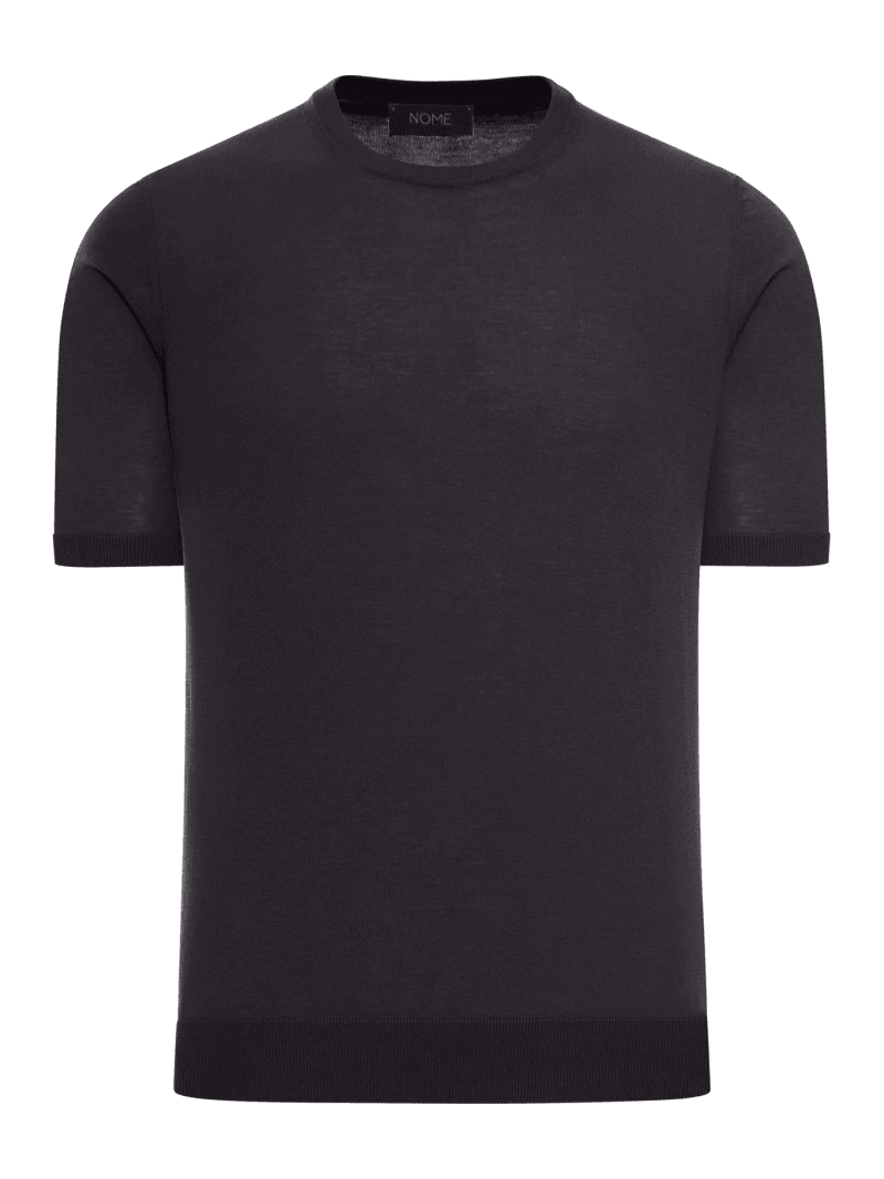 CREW NECK COTTON KNITTED T-SHIRT - Nome G - Man
