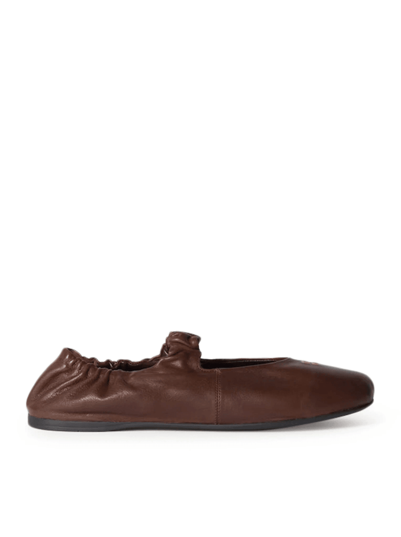 NAPPA RUCHED BALLET FLATS - Miu Miu - Woman