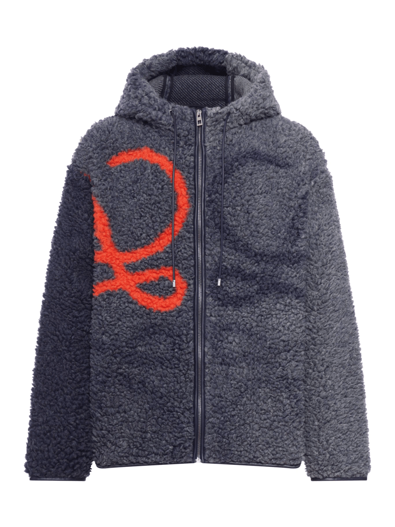 ANAGRAM JACQUARD FLEECE JACKET - Loewe - Man