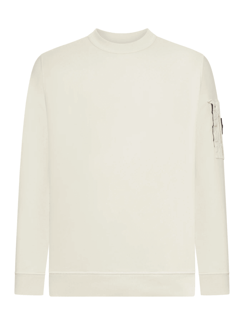 REGULAR FIT CREW NECK SWEATSHIRT WITH SEASONAL POCKET - Stone Island - Man