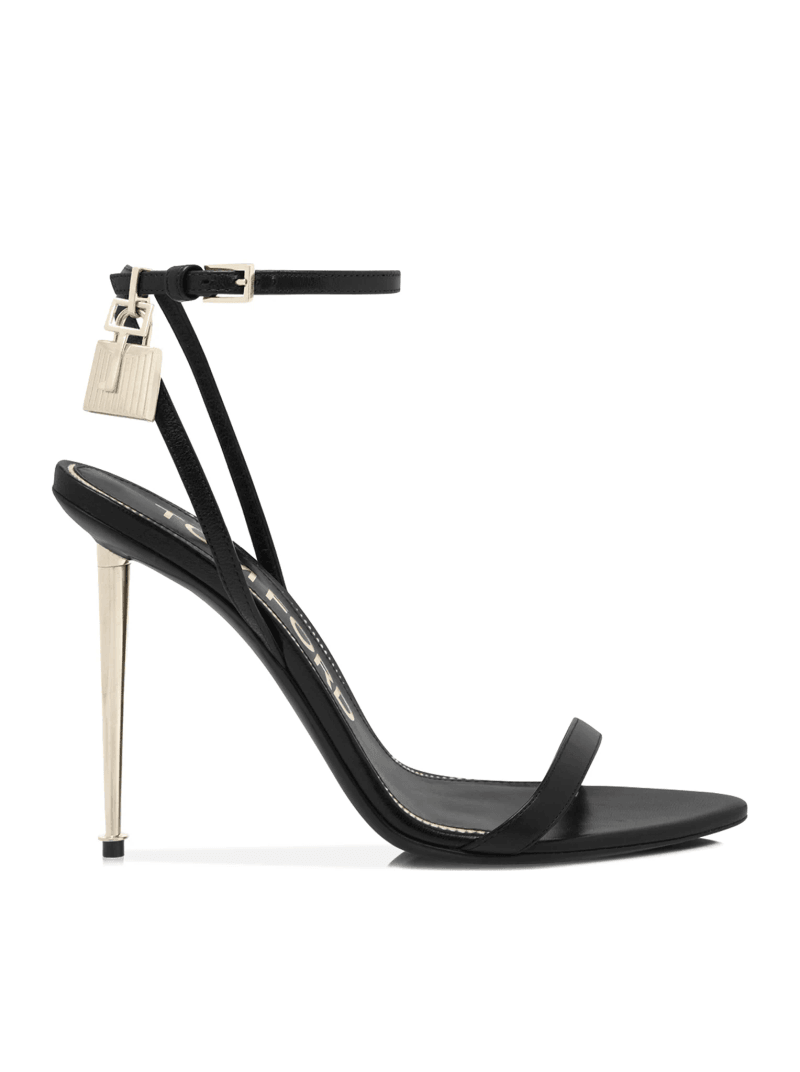 POINTED-TOE SANDAL WITH PADLOCK IN POLISHED LEATHER - Tom Ford - Woman