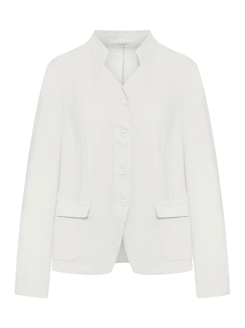 STRETCH LINEN BLEND JACKET - Transit - Woman