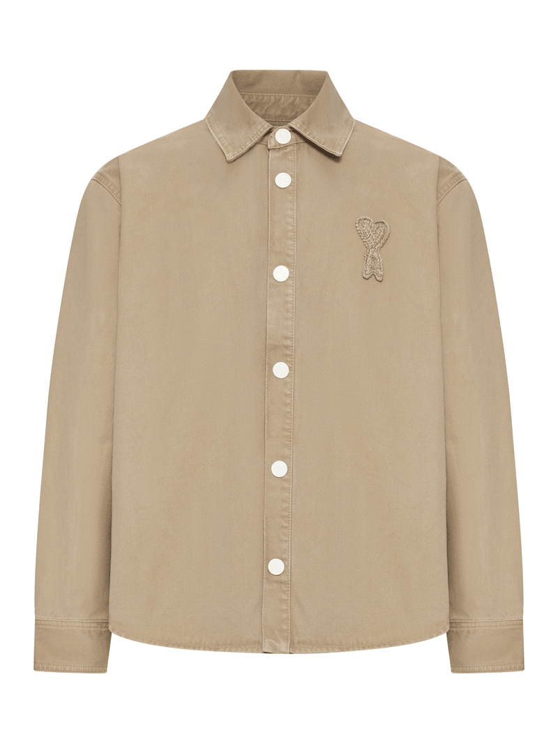 AMI DE COEUR COTTON KNIT SHIRT JACKET - Ami Paris - Man