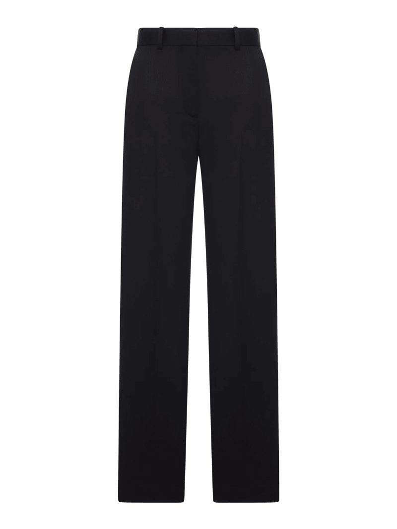 BLACK TAILORED TROUSERS WITH CONTRASTING SIDE BAND - Loewe - Woman
