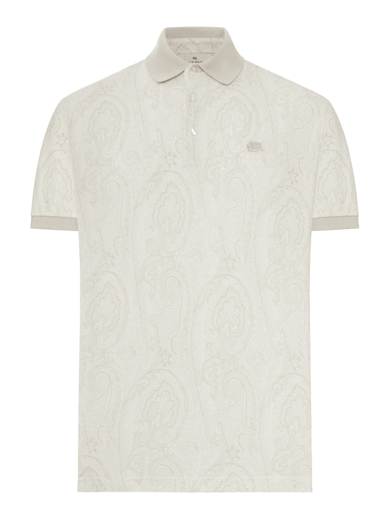 COTTON POLO SHIRT WITH ARNICA PATTERN - Etro - Man