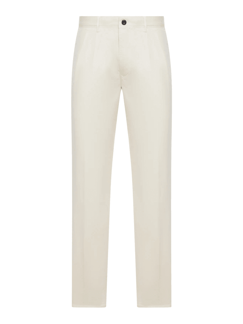 STRAIGHT LEG TAILORED COTTON TROUSERS - Incotex - Man