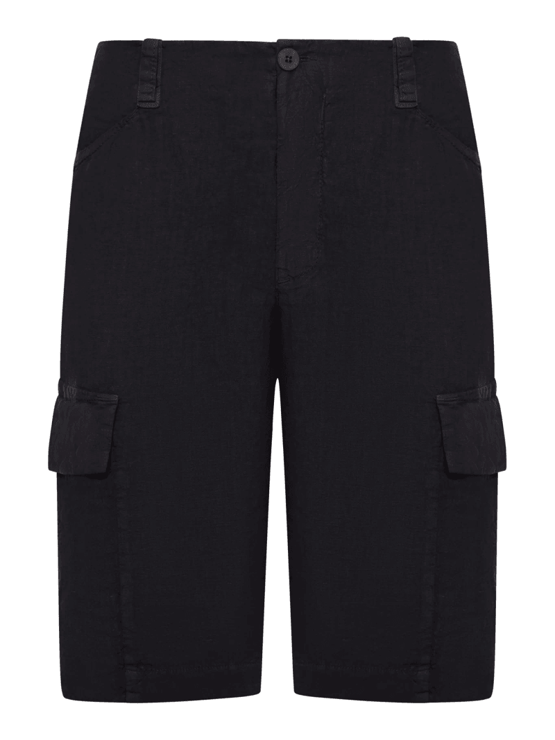 LINEN CARGO BERMUDA SHORTS - Transit - Man