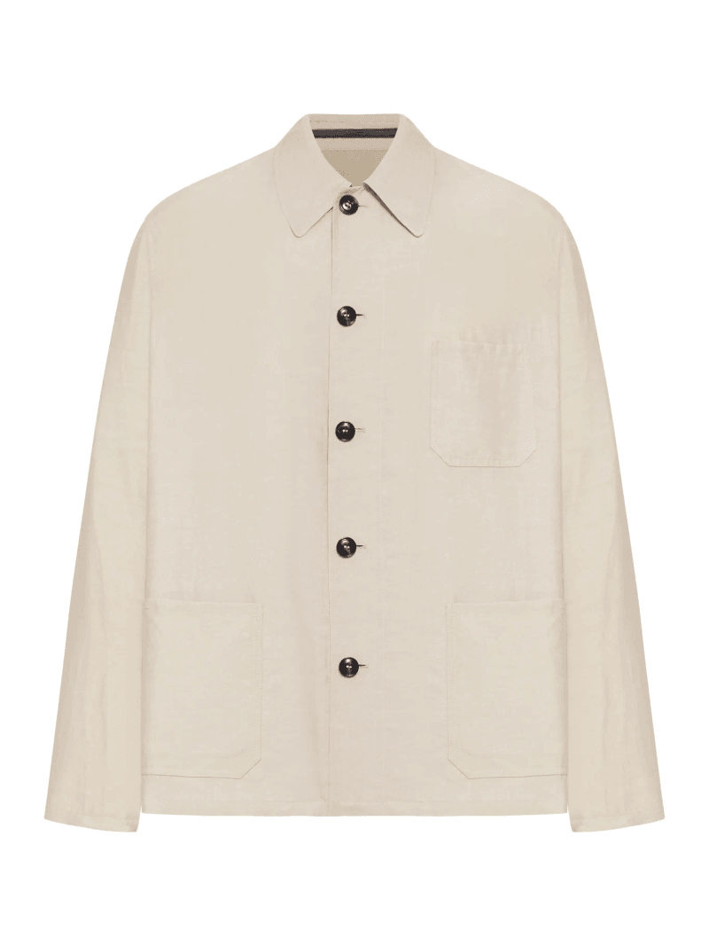 LINEN BLEND BLOUSON - Giorgio Armani - Man