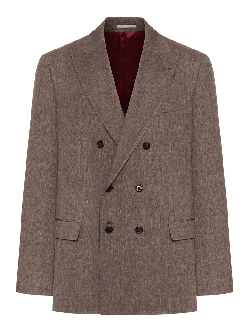 DOUBLE-BREASTED TAILORED JACKET - Brunello Cucinelli - Man