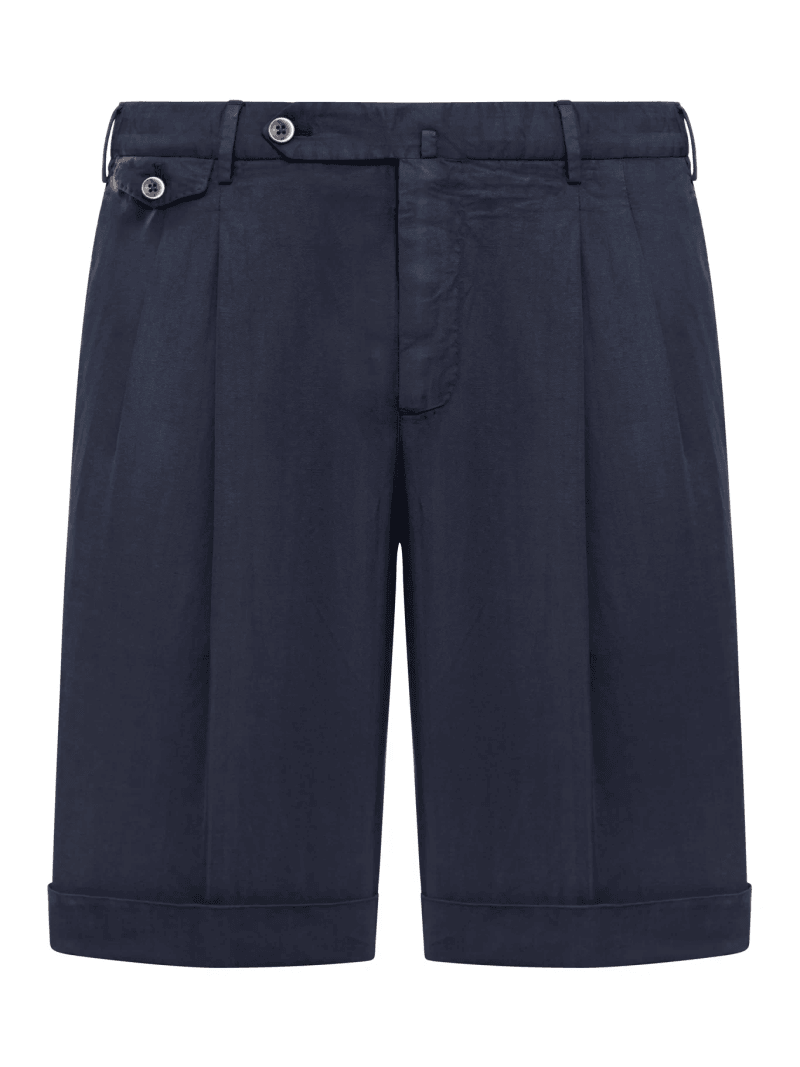 LINEN BLEND BERMUDA SHORTS - Pt Torino - Man