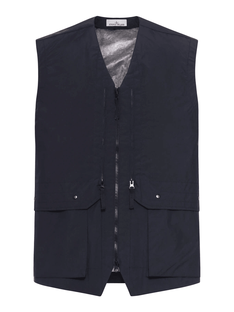 TECHNICAL VEST WITH DOUBLE-SLIDER ZIP - Stone Island - Man
