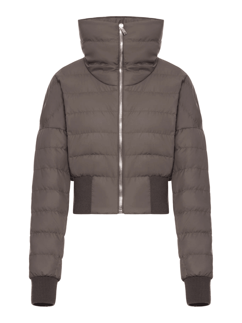 CROPPED PADDED JACKET IN TECHNICAL FABRIC - Moncler + Rick Owens - Woman