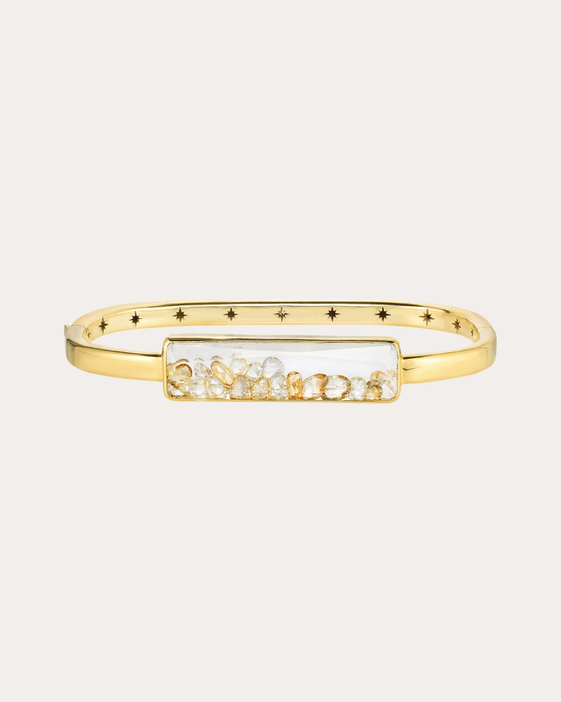 Moritz Glik Women's Diamond & 18k Gold Shaker Bangle in Yellow Gold