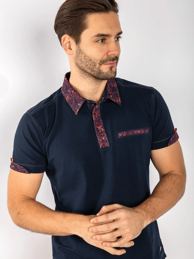 SIGNATURE POLO SHIRT WITH SHIMMER INSERT