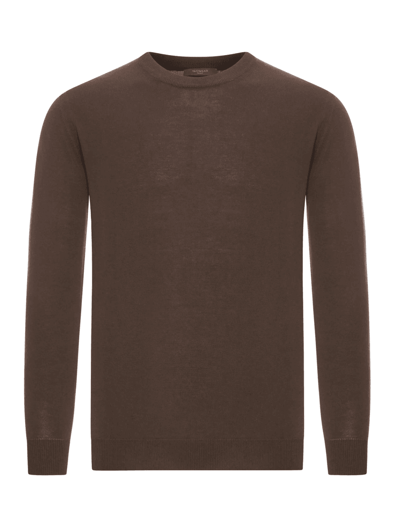 SLIM FIT CREW NECK SWEATER IN COTTON CREPE - Zanone - Man