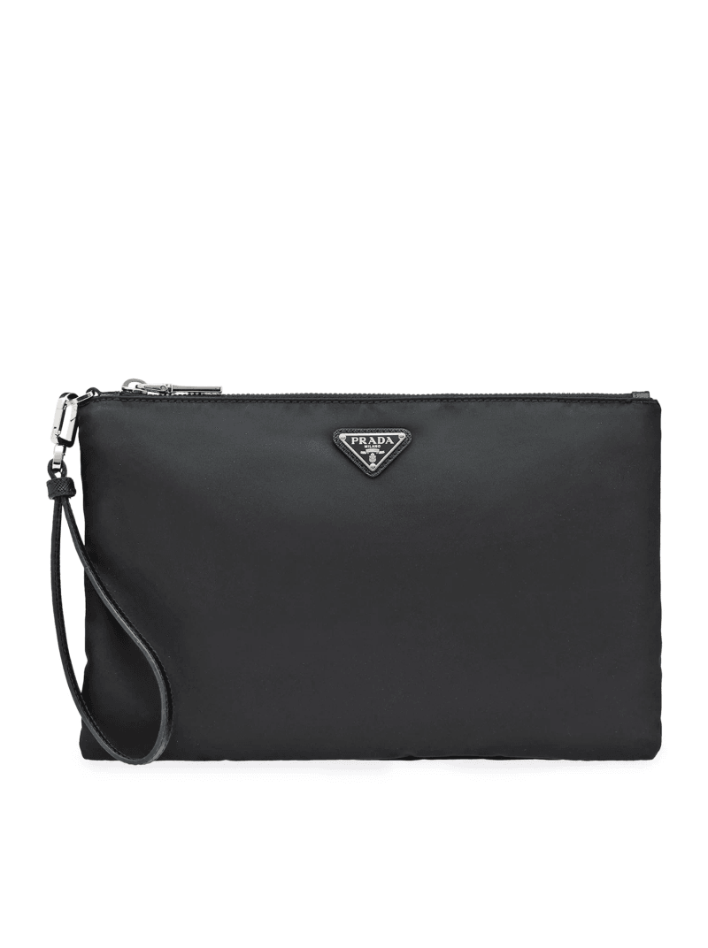 RE-NYLON POUCH IN SAFFIANO - Prada - Man