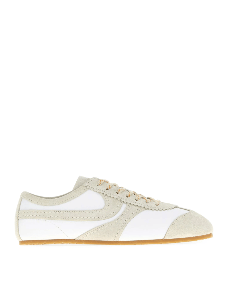 TWO-TONE LEATHER AND SUEDE SNEAKERS - Dries Van Noten - Woman