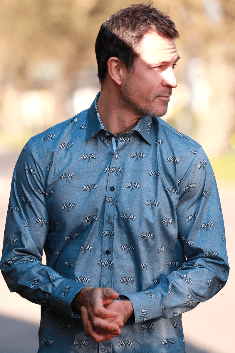 RACING FLAG MOTORSPORT PRINT SHIRT