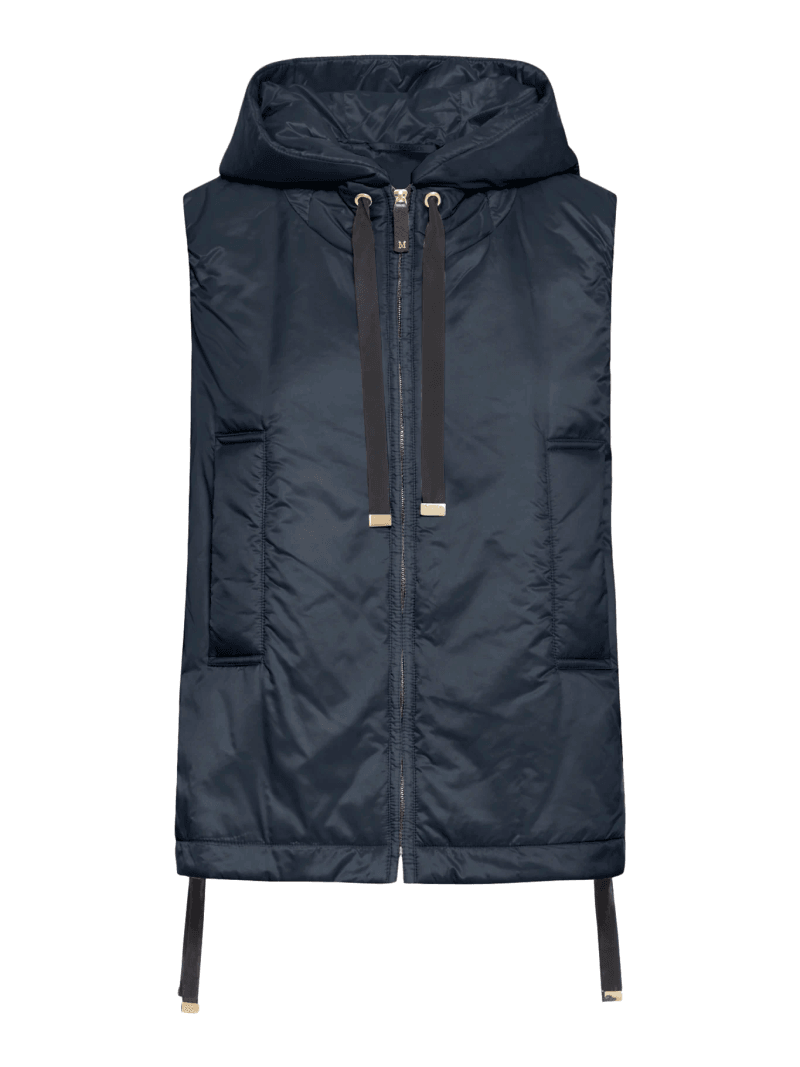 PADDED VEST WITH HOOD IN WATERPROOF CANVAS - Max Mara The Cube - Woman