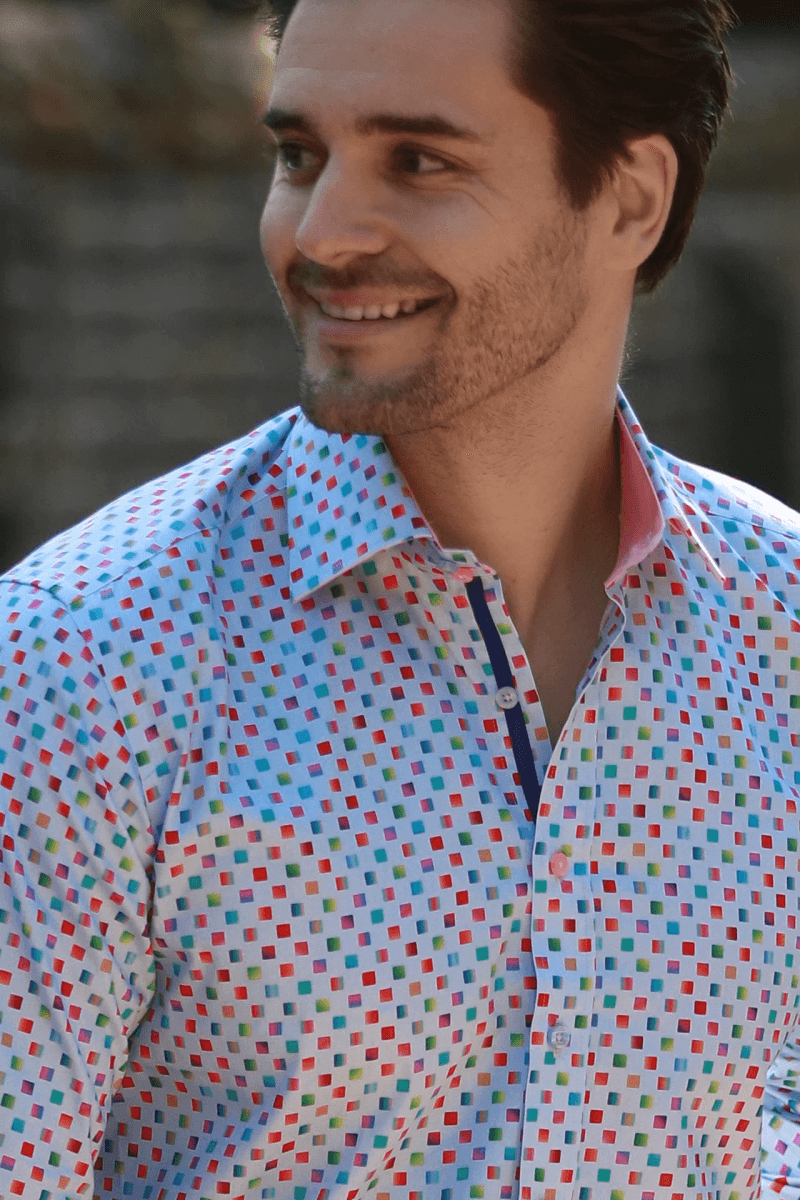 PIXEL MATRIX PRINT SHIRT