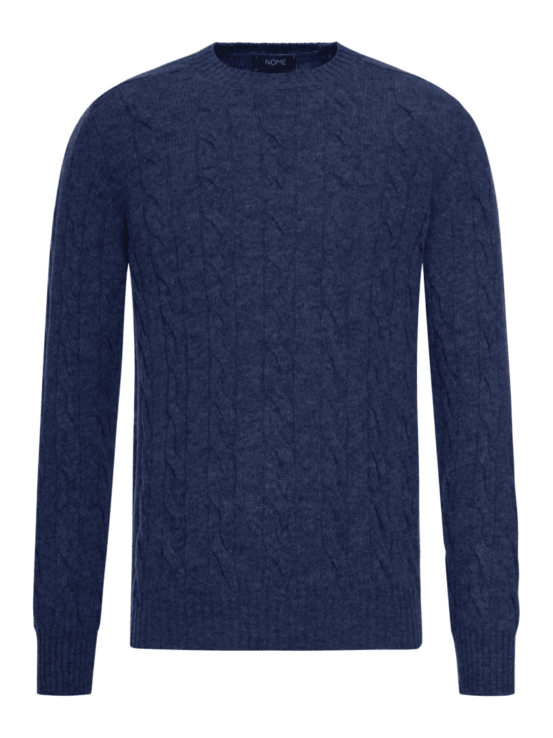 SHETLAND WOOL CABLE-KNIT CREWNECK - Nome G - Man