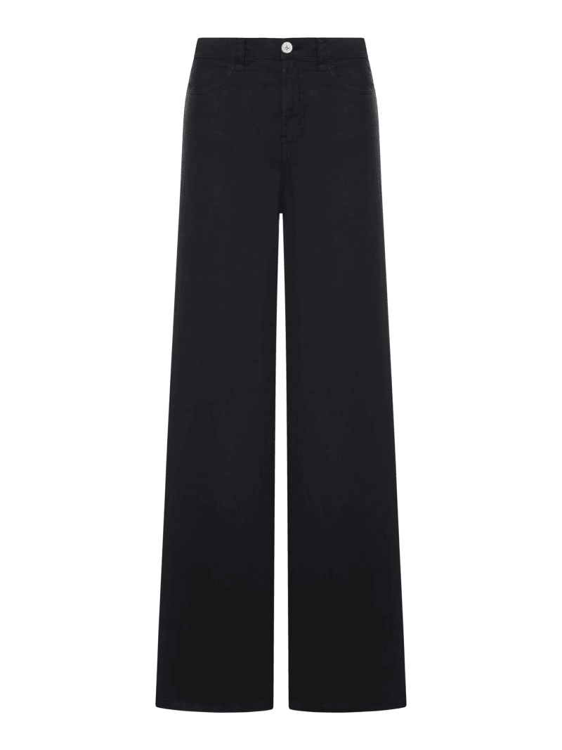 MARLENE BLACK COTTON TROUSERS - Lois - Woman