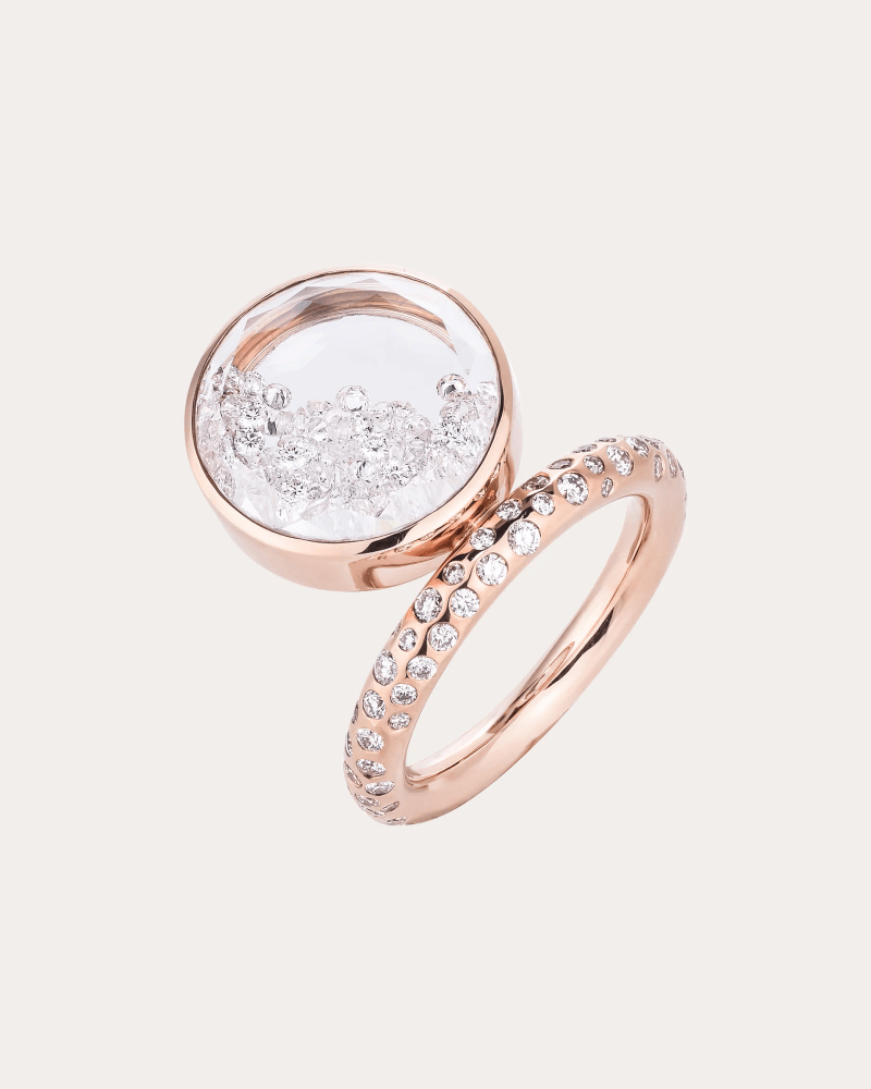 Moritz Glik Women's Diamond & 18k Rose Gold Bambole Shaker Ring 18K Gold
