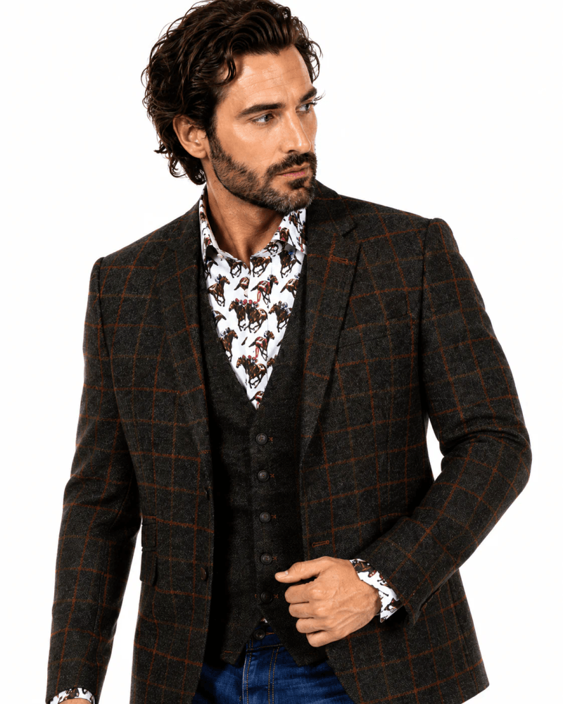WOOL JACKET WITH SPITFIRE LINING
