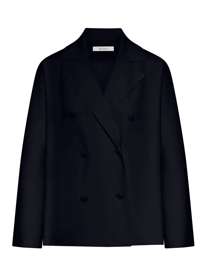 DOUBLE-BREASTED VISCOSE CREPE JACKET - Max Mara Pure - Woman