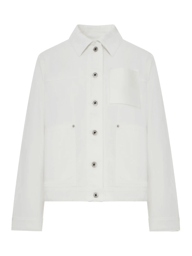 DENIM JACKET WITH APPLIED LEATHER POCKET - Loewe X Paula`s Ibiza - Woman