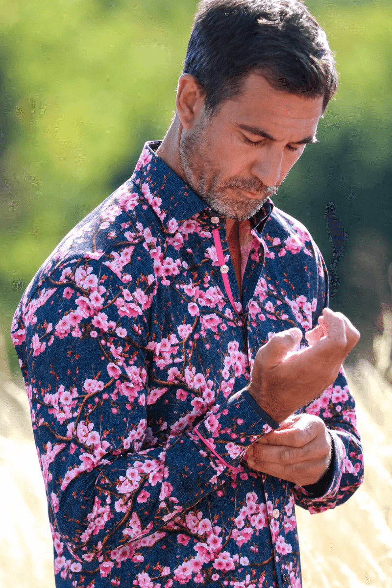 PLUM BLOSSOM PRINT SHIRT