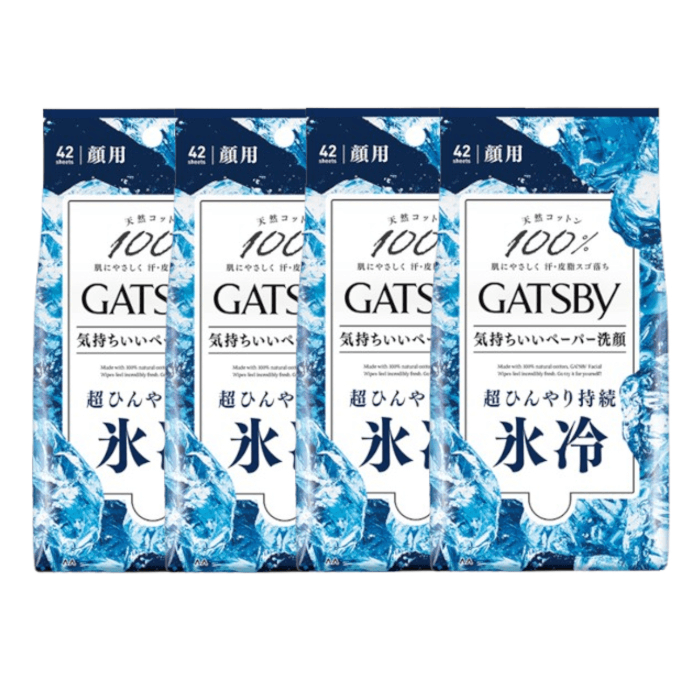 Mandom - Gatsby Facial Paper - 42 sheets - Ice (4ea) Set