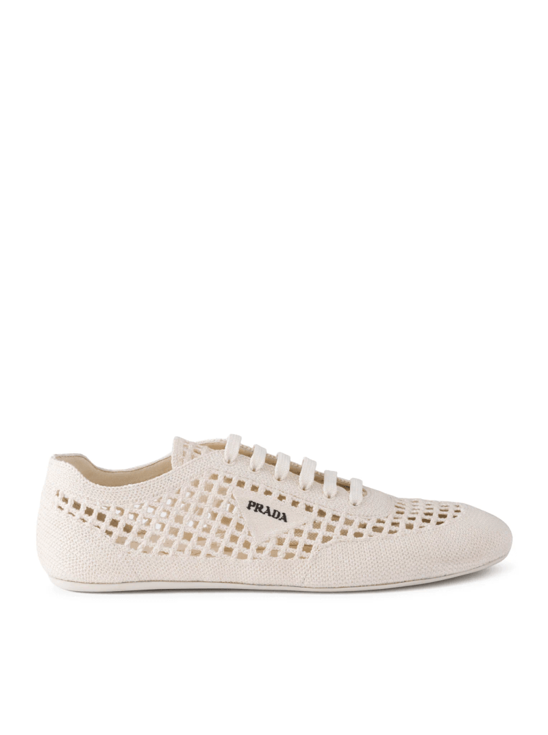 COLLAPSE SNEAKERS IN CROCHET KNIT - Prada - Woman
