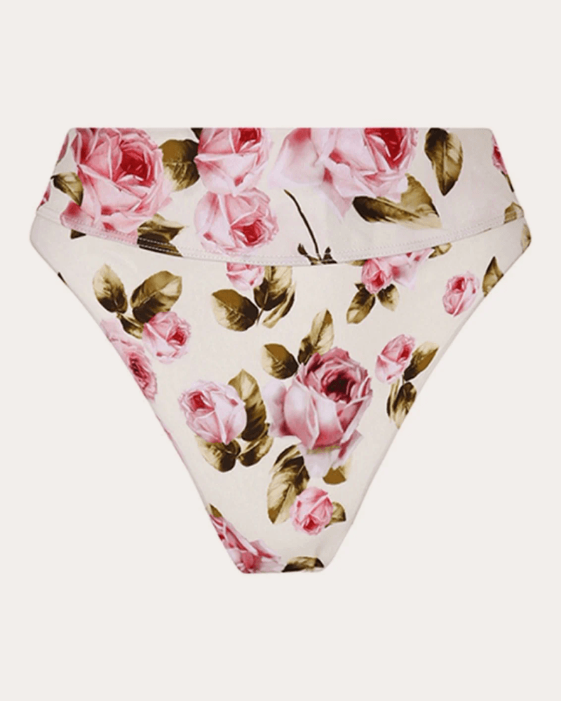 Aguaclara Women's La Rose High-Rise Bikini Bottoms in Pink Elastane/Polyamide