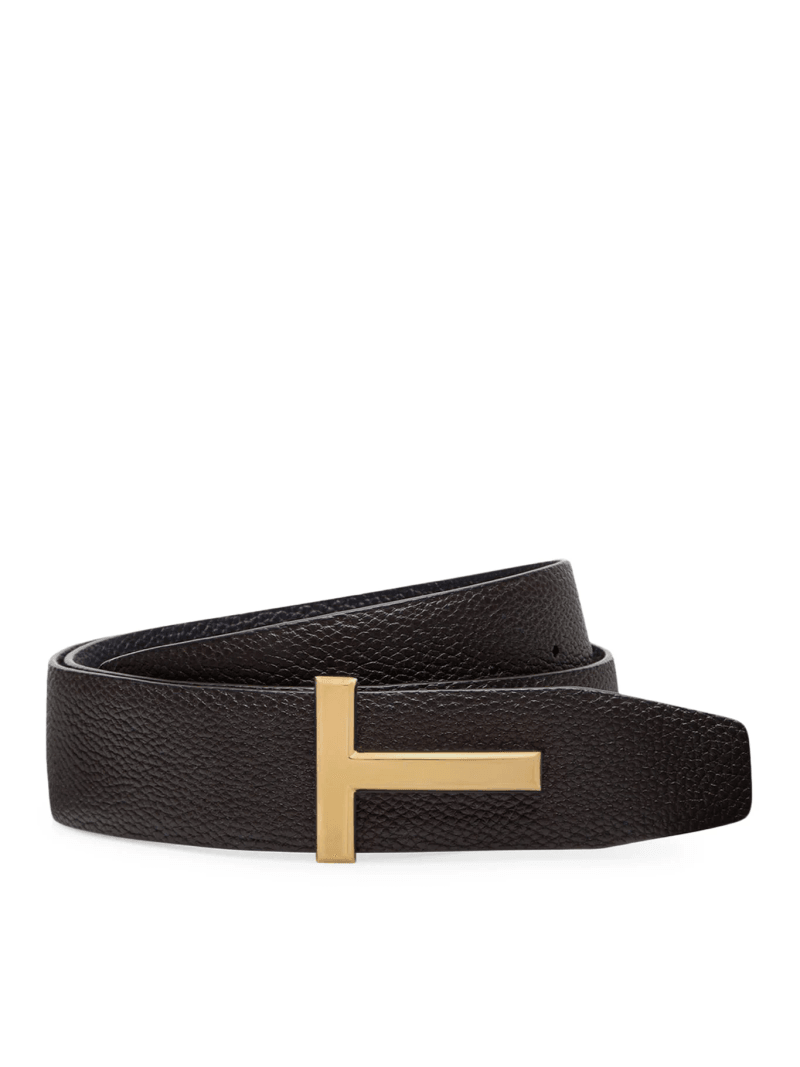 RIDGE T REVERSIBLE BELT IN HAMMERED LEATHER - Tom Ford - Man