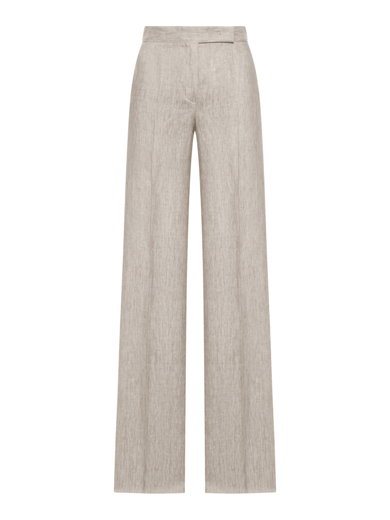 CHEVRON LINEN BATAVIA TROUSERS - Max Mara - Woman