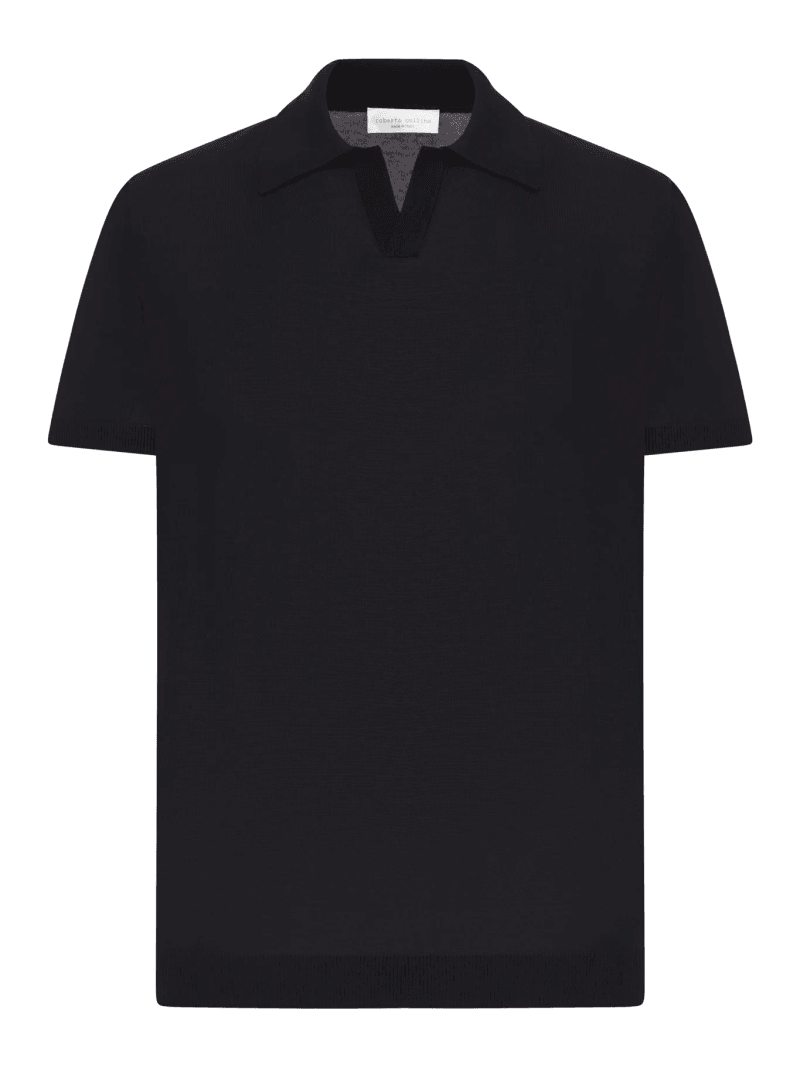 COTTON POLO SHIRT WITHOUT BUTTONS - Roberto Collina - Man