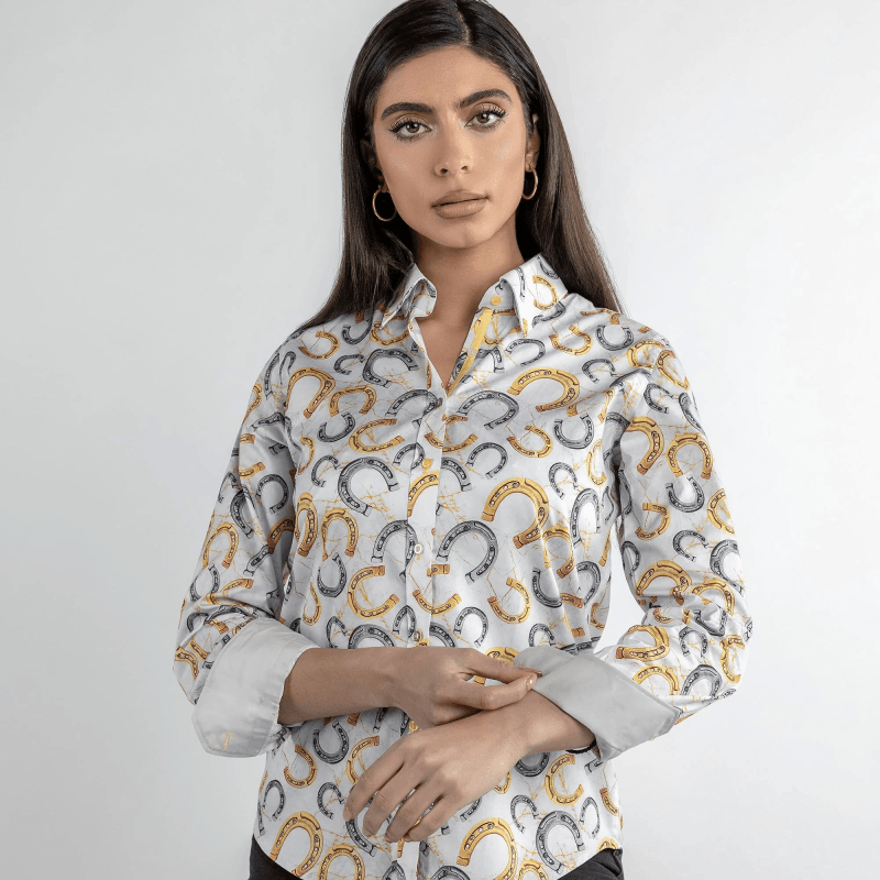 ORNATE HORSESHOE COLLECTION WOMENS PRINT SHIRT