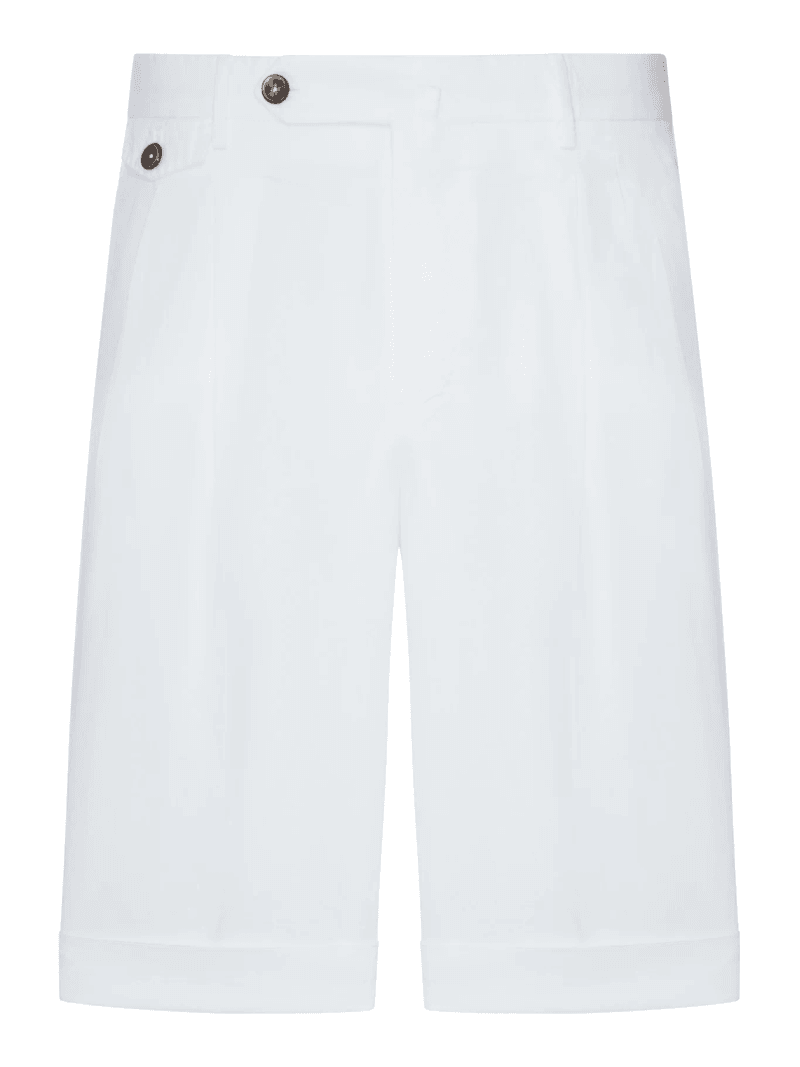 LINEN BLEND BERMUDA SHORTS - Pt Torino - Man