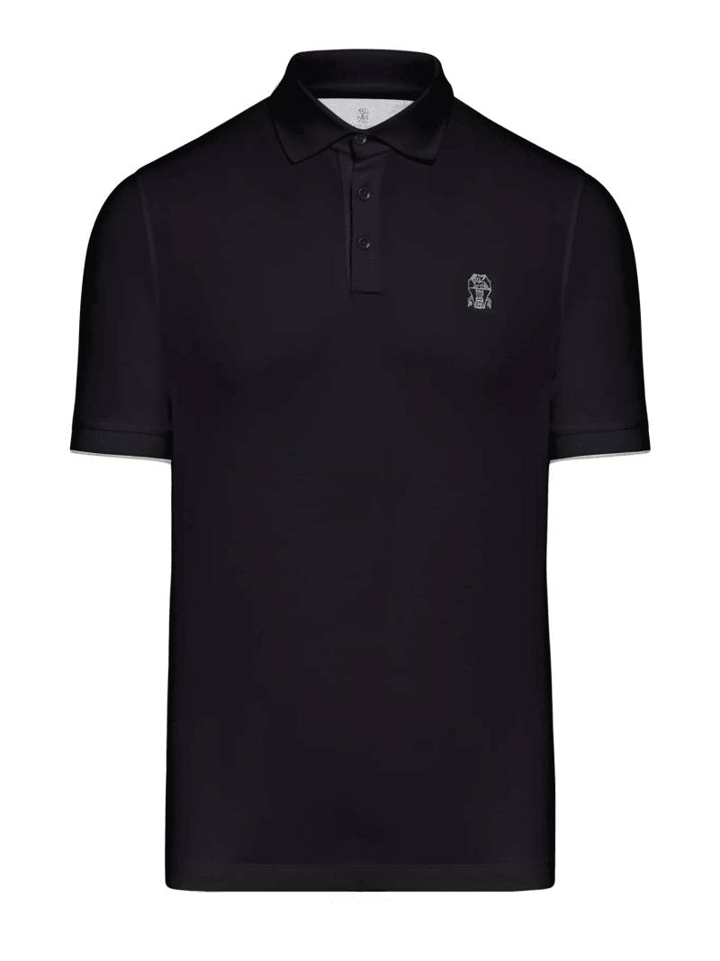 PIQUET POLO WITH LOGO - Brunello Cucinelli - Man