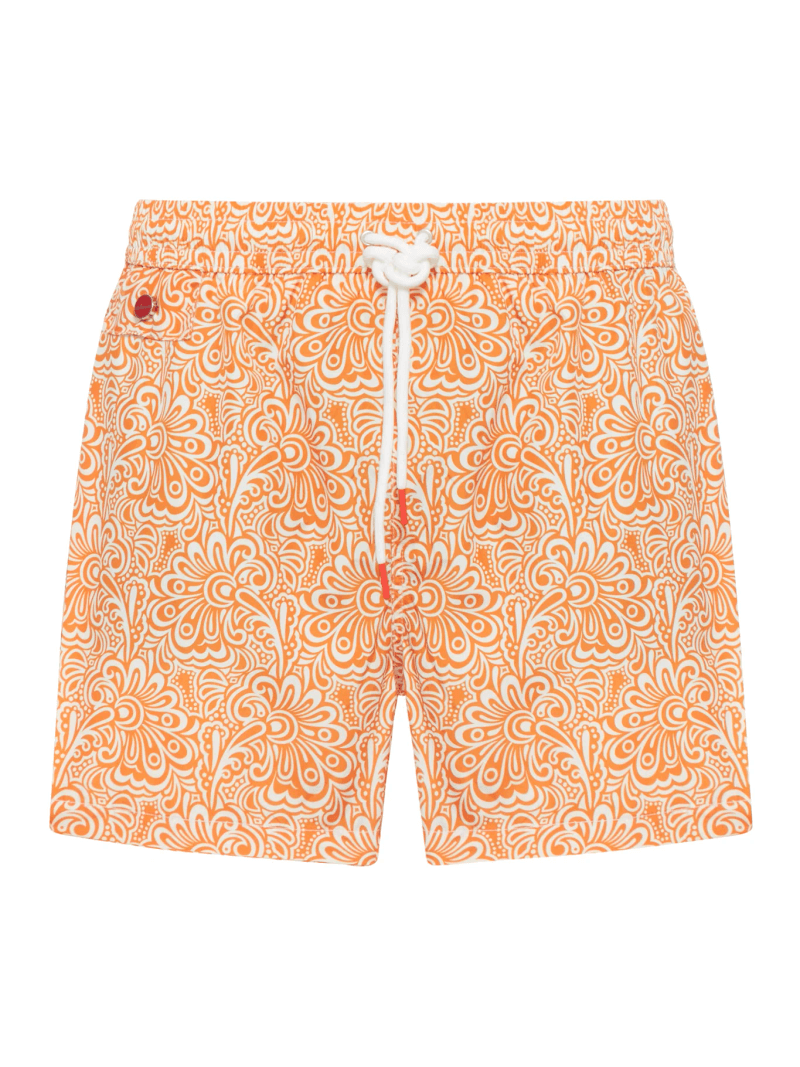 SWIMSUIT IN TECHNICAL FABRIC WITH ALL-OVER FLORAL PATTERN - Kiton - Man