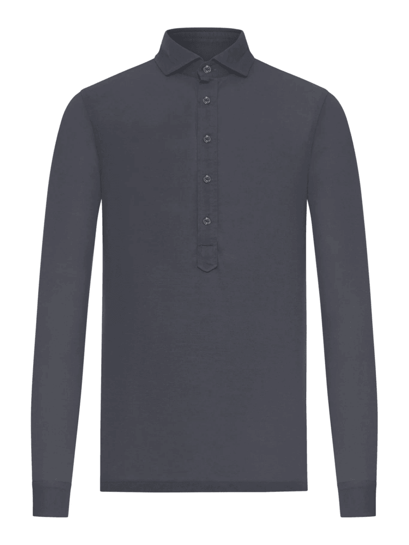 LONG-SLEEVED COTTON PIQUET POLO SHIRT - Nome G - Man